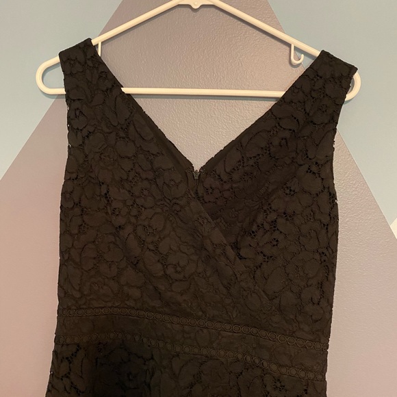 6P Navy Ann Taylor Loft Lace Dress - Picture 3 of 4